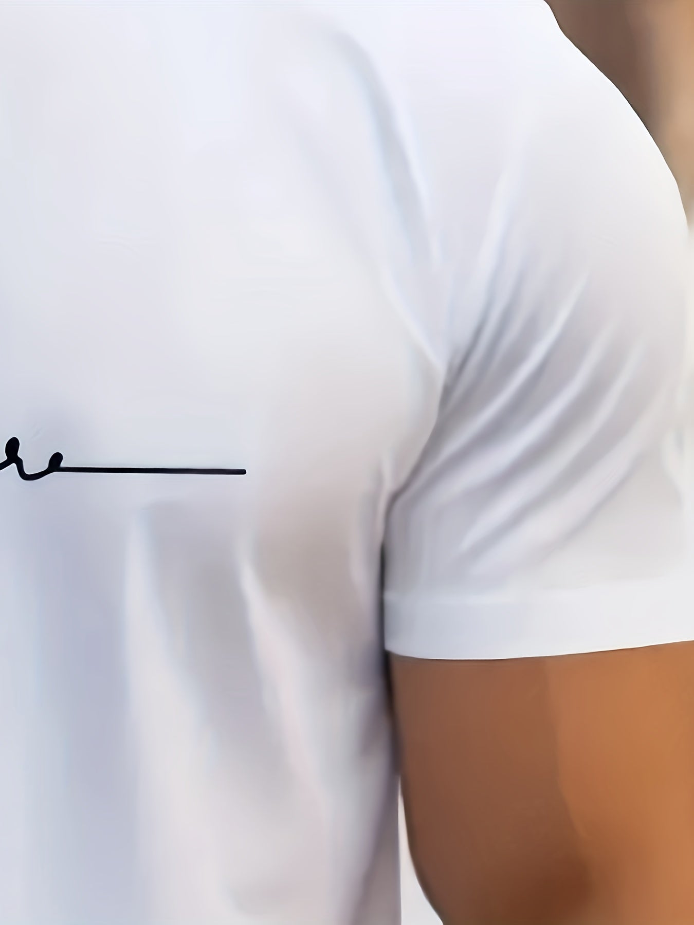 Erkaklar uchun tasodifiy moda T-koftasi, polyester aralashmasi, yumaloq bo'yin, cho'ziluvchan to'qima, tasodifiy bosma, yozgi yuqori kiyim, oddiy moslik, uyda va uxlash uchun.