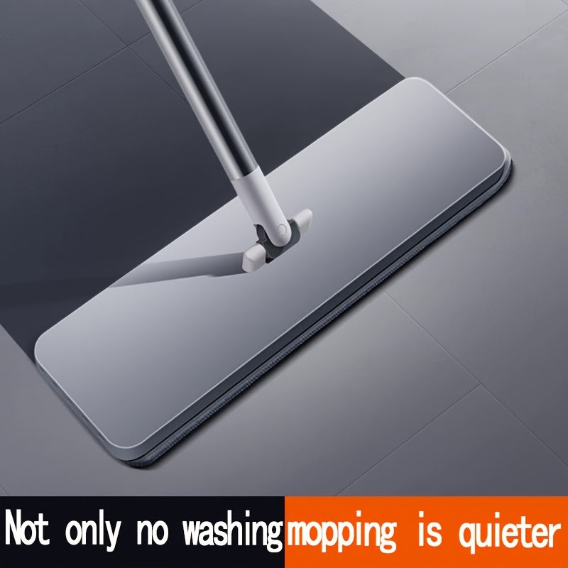Flat Mop with Super Absorbent Sponge, Hand-Free Washing, Quiet Mopping for Home