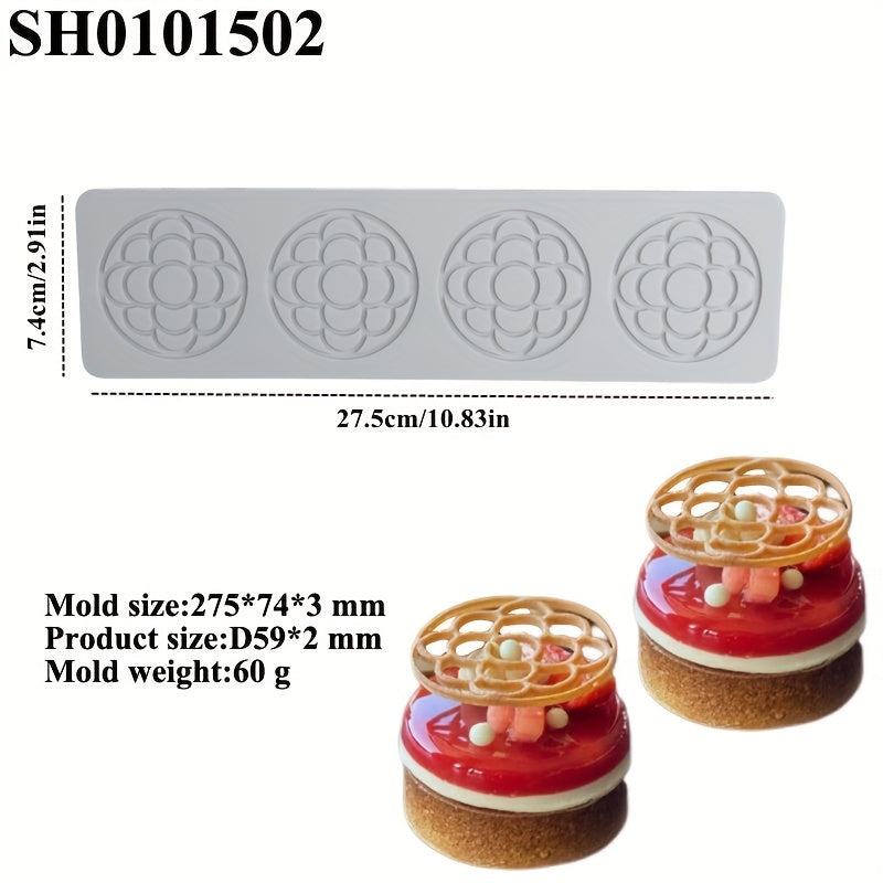 Силиконовая форма с кружевным узором для украшения тортов из фонтана и топперов из шоколада
