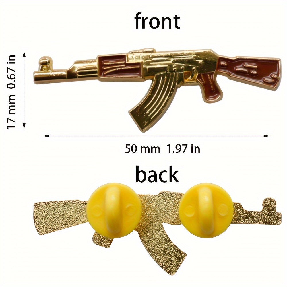 Men's Metal AK47 Decorative Lapel Pin 1 Piece