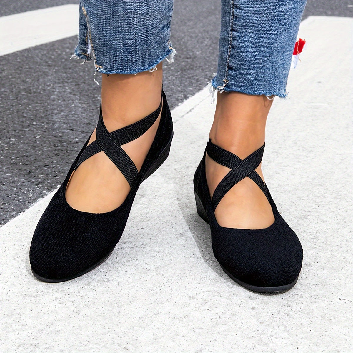 Ayollar uchun kengaytirilgan poyabzal, kundalik Mary Jane, bir rangli, osongina kiyinadigan, qora, nude, ko'k