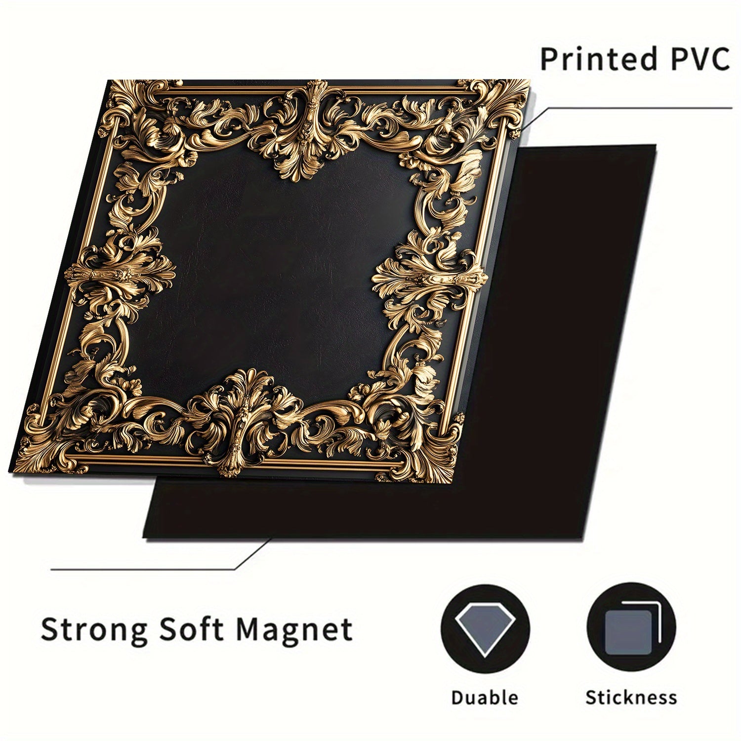 Oltin gul bezakli idish-tovoq mashinasi magnit qopqog'i, suv o'tkazmaydigan, issiqlikka chidamli metall panel dekor