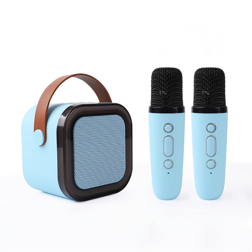 LED chiroq, simsiz karaoke, qo'l mikrofoni, ovoz balansi va USB zaryadlash bilan jihozlangan portativ subwoofer, oilaviy yig'ilishlar va tug'ilgan kunlar uchun.