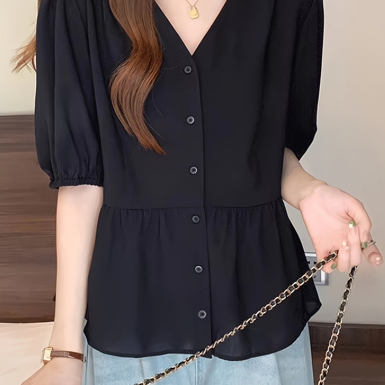 Кардиган для женщин больших размеров, повседневный, с коротким рукавом, рубашка-топ