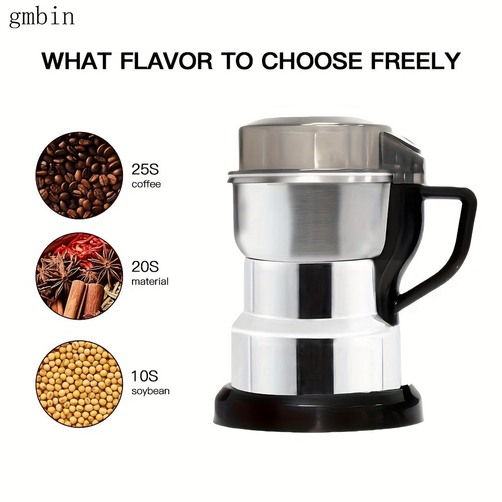 304 po'lat burchakli pichoq bilan uy sharoitida don maydalagich, tez va teng kukun tarqatish uchun. Donlarning yangi saqlanishini ta'minlash uchun qalinligini sozlash mumkin. Ovqat qo'shimchalari, qahva va o'tlar uchun mos.