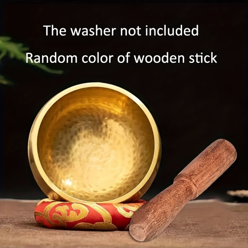 Hand-Hammered Copper Tibetan Singing Bowl Set for Meditation Healing Relaxation