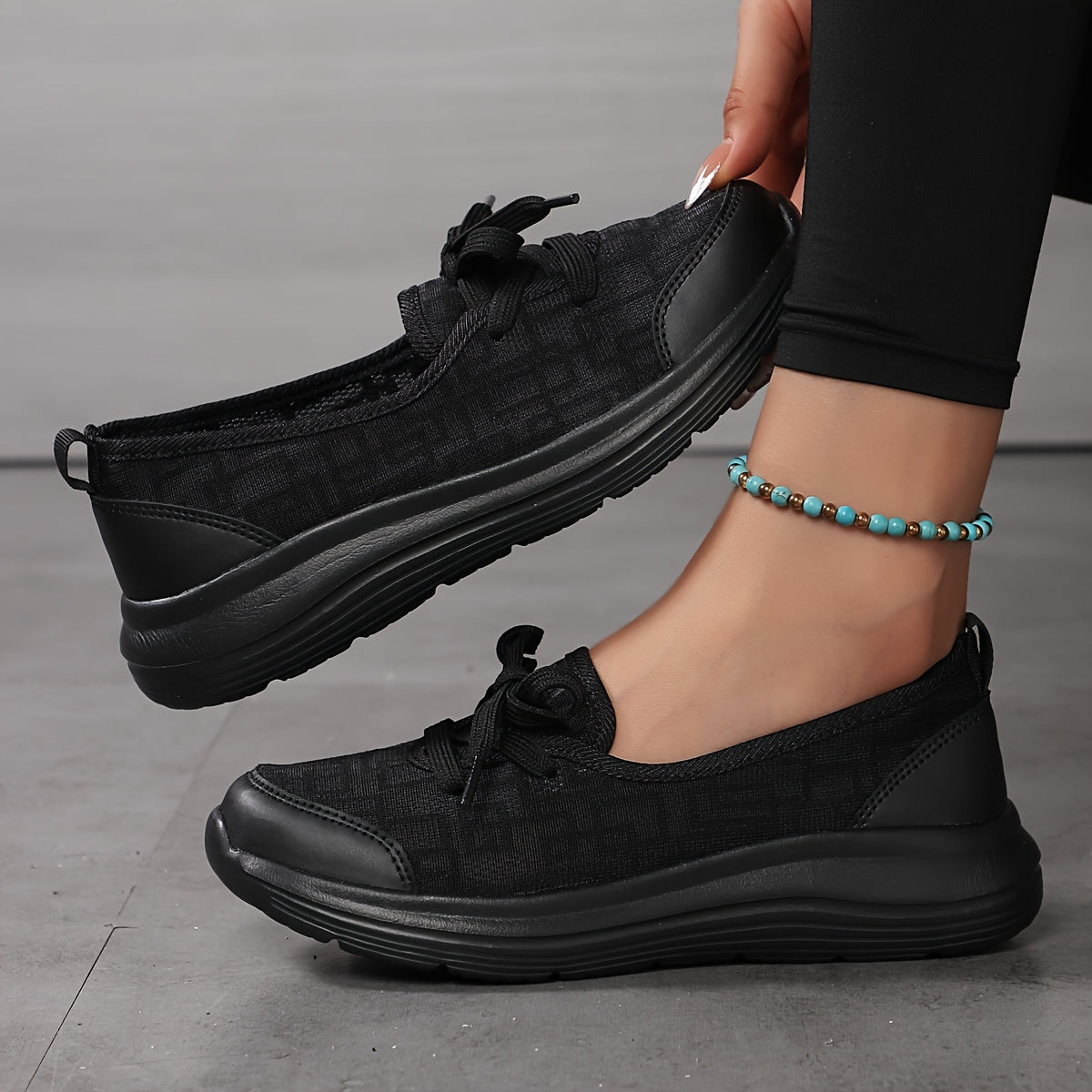 Women's Mesh Mary Jane Flats Round Toe Slip-On Shoes All Seasons