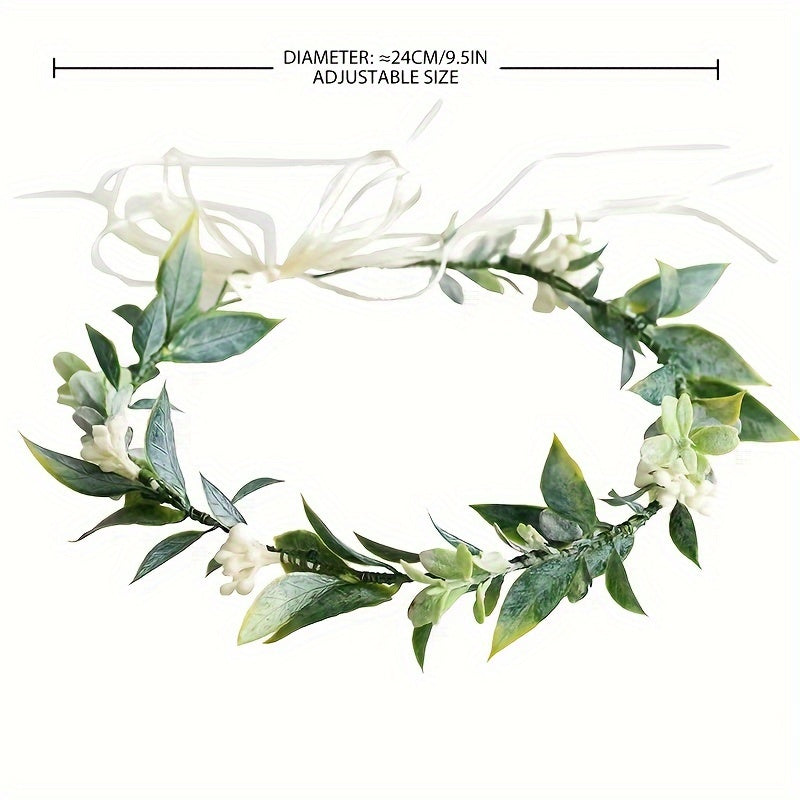 Wedding Photoshoot Bride Floral Crown Forest Backdrop