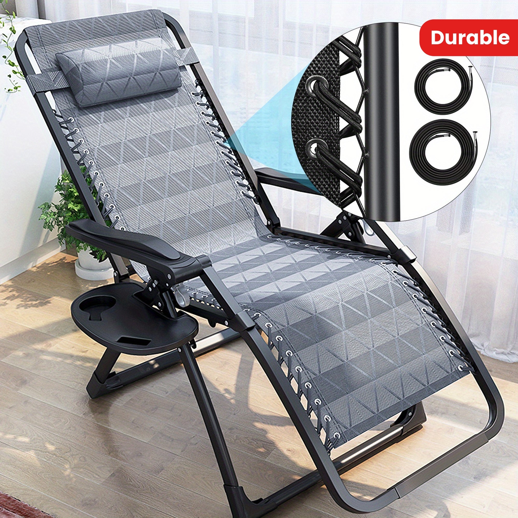 4 ta bardoshli elastik almashtirish iplar to'plami zero gravity stullari uchun, o'rindiqlar va dam olish stullari uchun mos. Qora rangda mavjud. Stulni ta'mirlash uchun ideal.