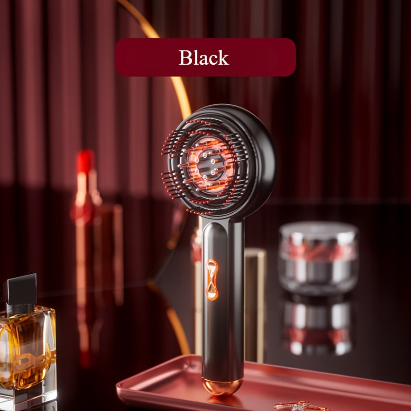 Portable Electric Hair Comb and Scalp Massager with 3 Modes USB Rechargeable Lithium Battery Ergonomic Design