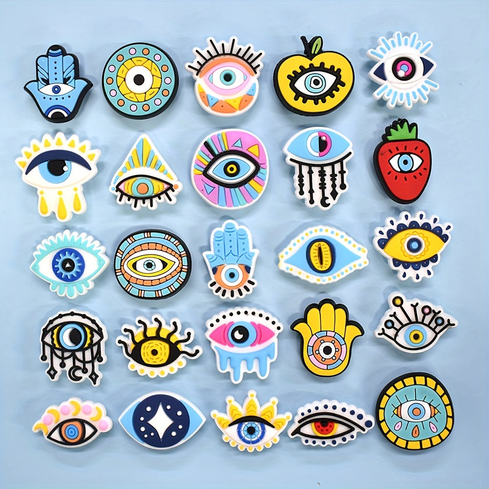 Unisex Plastic Devil's Eye Shoe Charms 22/25/29 pcs Decorative Accessories