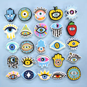 Unisex Plastic Devil's Eye Shoe Charms 22/25/29 pcs Decorative Accessories