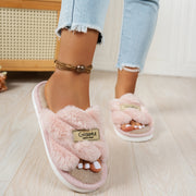 Women's Indoor Soft Slip-On Open-Toe House Slippers