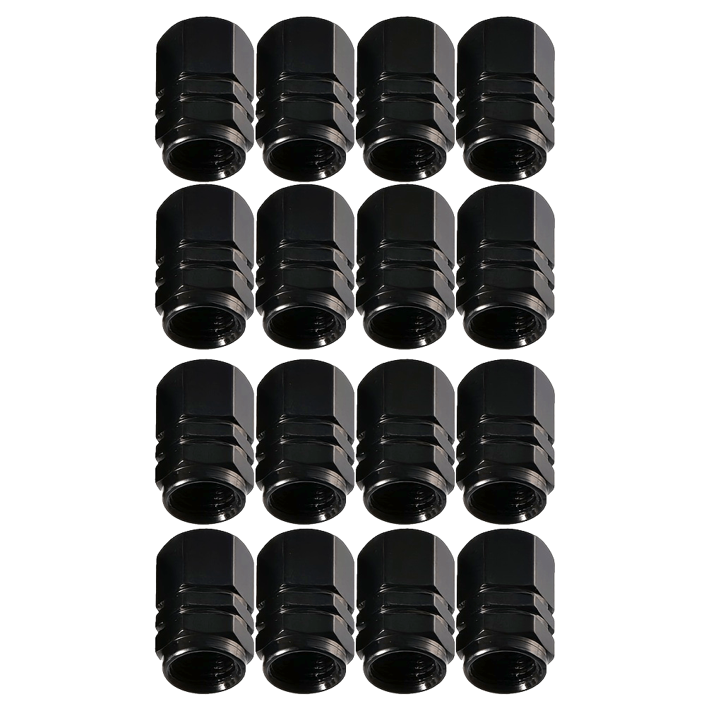 16pcs Aluminum Alloy Hexagon Tire Valve Caps Wheel Dustproof Covers