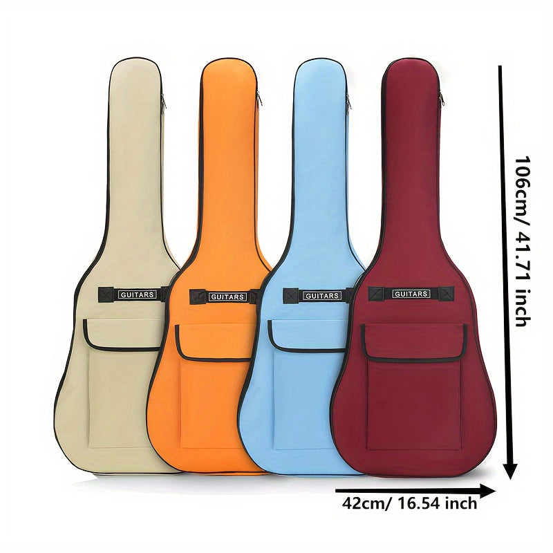 5.5mm Padded Waterproof Guitar Bag for 40/41 Inch Guitars with Adjustable Straps and Front Pocket
