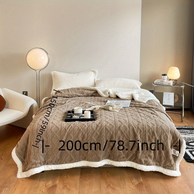 Qulay Fleece tashlash plashkasi 1-chi qirrali ikki tomonlama yumshoq polyester, yotoqxona va mehmonxona uchun, yashil, ko'k, sariq