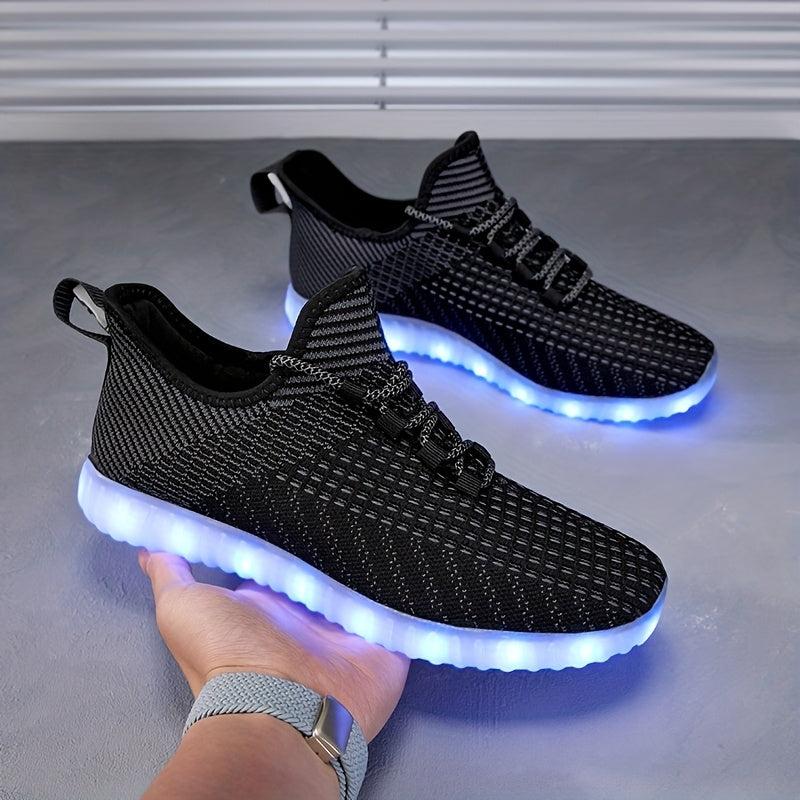 Ayollar uchun kundalik LED yoritgichli sport poyabzali USB qayta zaryadlanadigan qorqinchli yoritgichli sport poyabzali