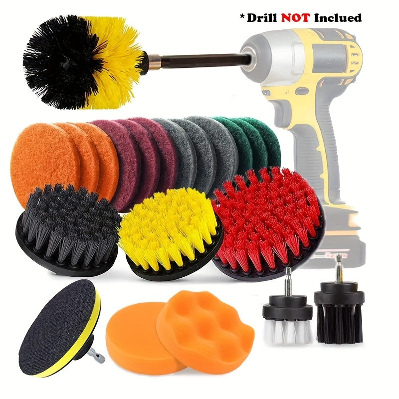 Drill Brush Set for Power Scrubbing, 3/7/11/20/21/31 Pcs, Multi-Purpose