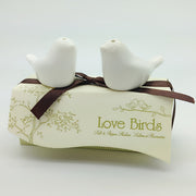 Set of 12 Love Birds Ceramic Salt and Pepper Shakers for Wedding Decor