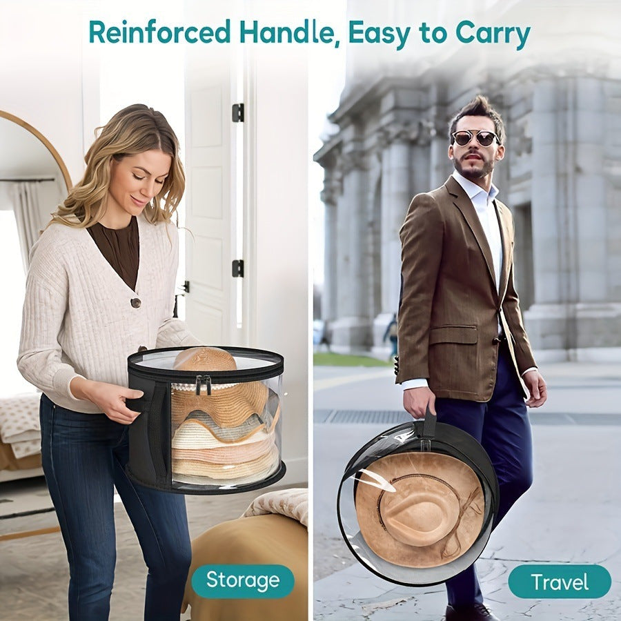 Hat Storage Bag for Beach and Round Brim Hats Stackable Deformation Prevention