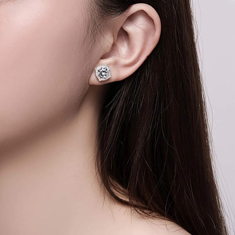 3-Piece Moissanite Jewelry Set Sterling Silver for Weddings and Parties