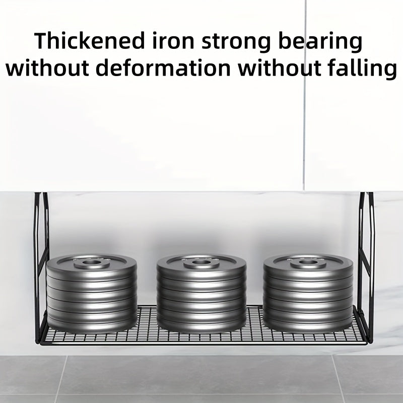 Metal Foldable Storage Rack for Kitchen and Bedroom Organization Hanging Shelf