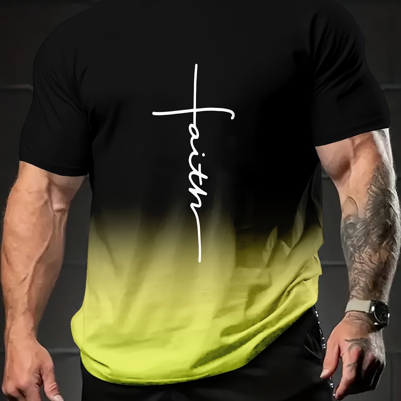 Men's Plus Size Graphic Print Summer T-Shirt Short Sleeve Casual Polyester