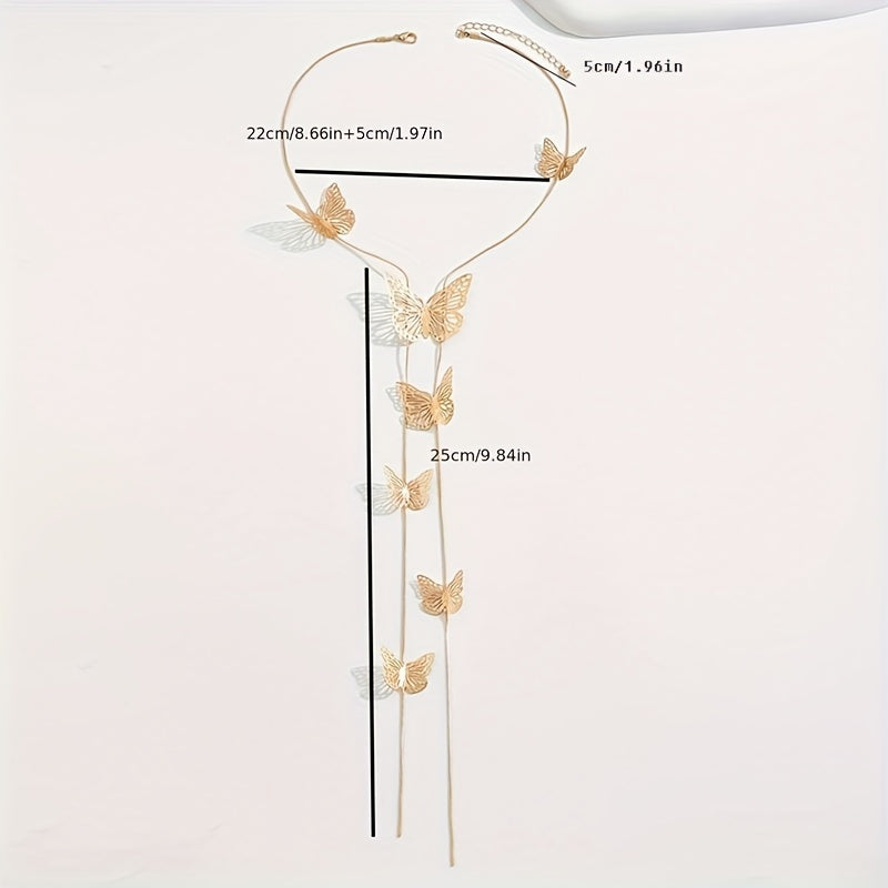 Zamonaviy Minimalist Uslubidagi Pendant Marjon, Nafis V-Shaklidagi Noaniq Qush Tasmali, Ayollar uchun Oltin Zargarlik - 1 Dona