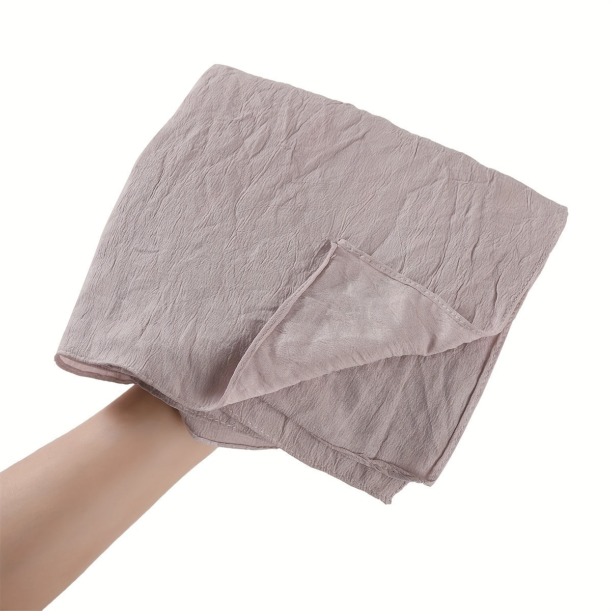 Women’s Cotton Shawl Hijab Sun Protection Wrinkle-Free Solid Color