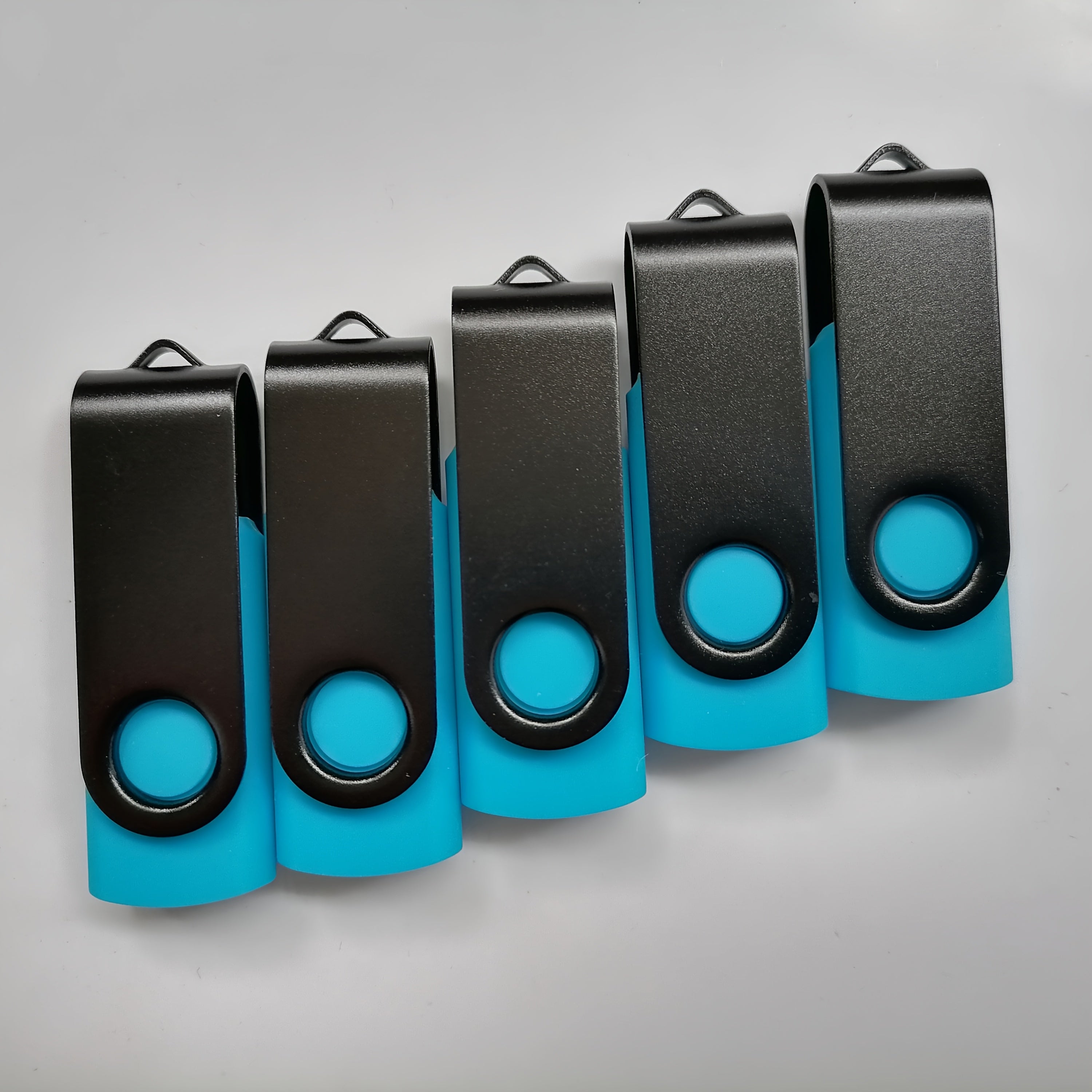 5-to'plam Ko'k USB 2.0 flesh drayverlari 128MB 256MB 512MB PC Mac uchun zaxira nusxasi