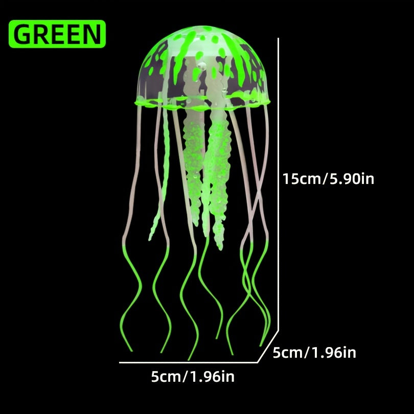 Artificial Silicone Jellyfish Aquarium Ornament for Tank Decoration