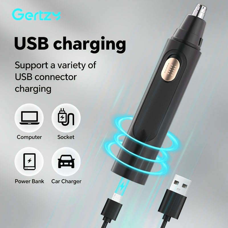 Set de belleza profesional 4 en 1: recortadora de nariz, orejas, vello facial, barba y cejas, recargable por USB