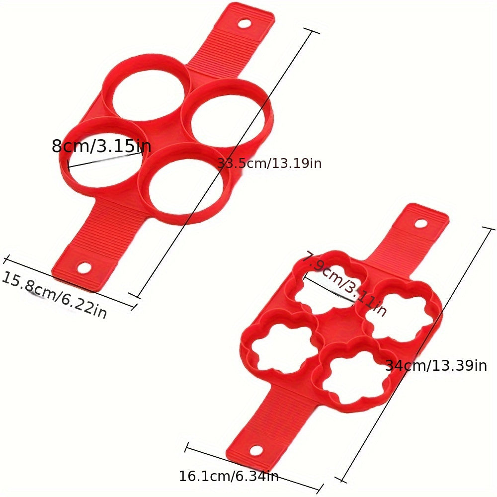 Silicone Egg Omelet Mold Flower Heart Star Round Pancake Maker Kitchen Supplies