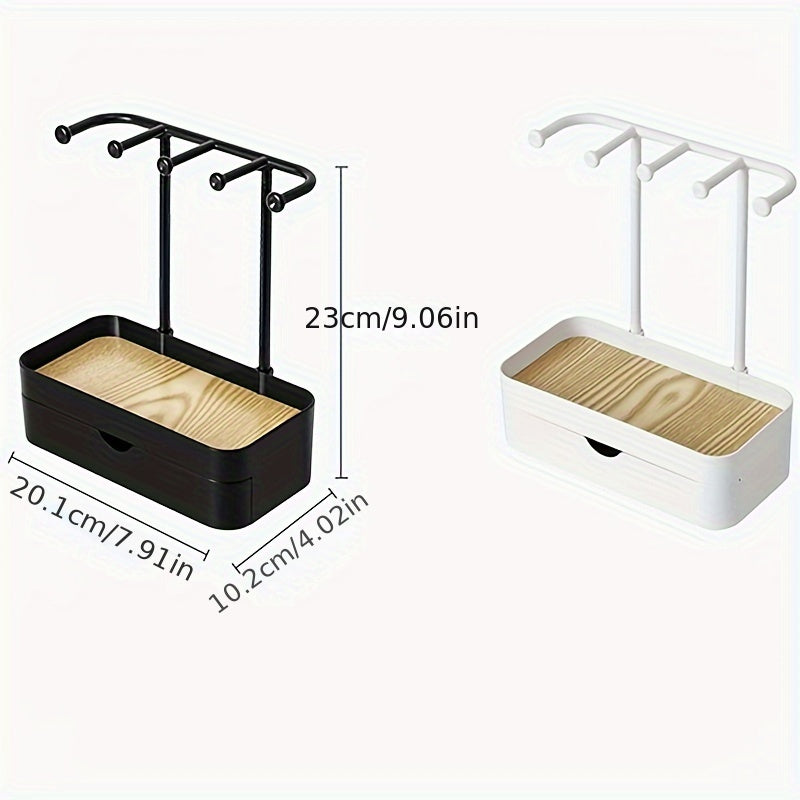 Soporte organizador de joyería colgante para collares, anillos, pendientes, accesorios para el cabello, estante de exhibición elegante