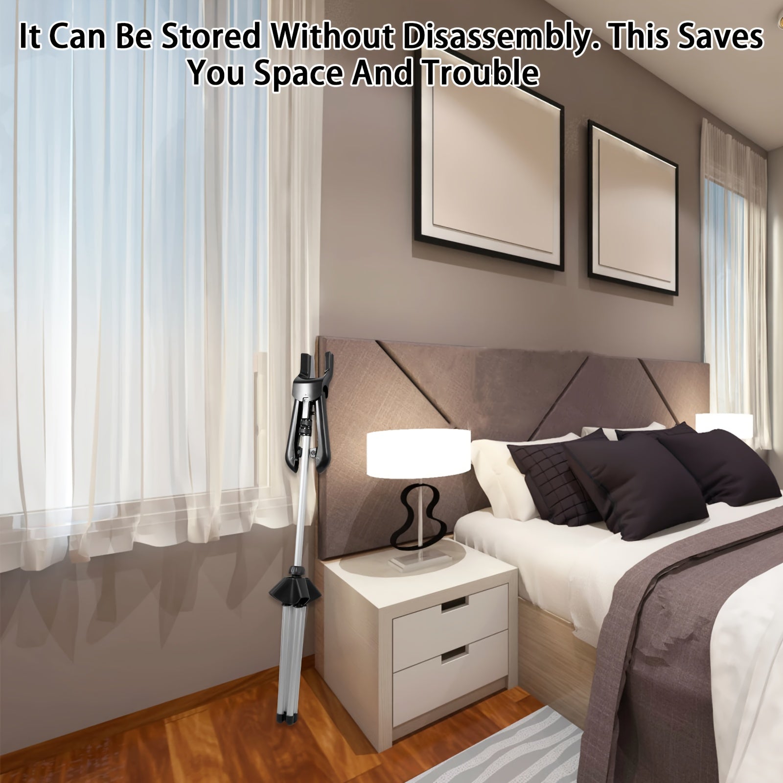 Kiyim-kechaklarni saqlash uchun moslashuvchan teleskopik rack va bukiladigan kiyimlar uchun tokchali tashkilotchi