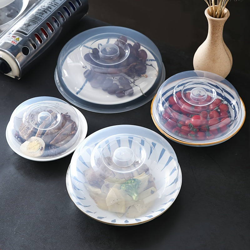 Cubierta de plástico redonda para microondas, apta para alimentos, para preservar la frescura