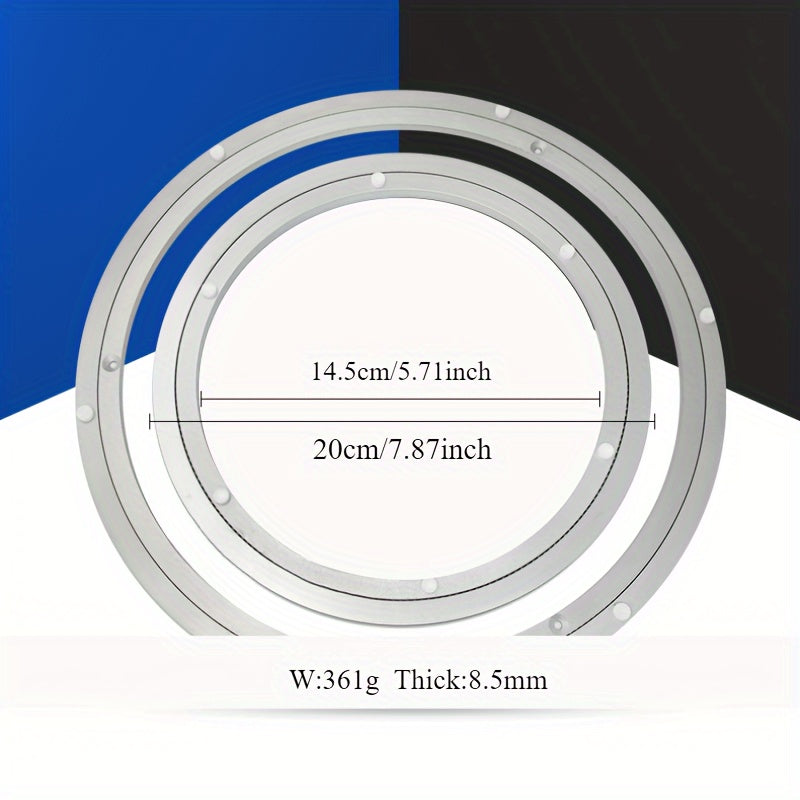 Aluminum Lazy Susan Spinner, Quiet Rotating Mechanism, Noise-Reducing Swivel for Table and Indoor Use