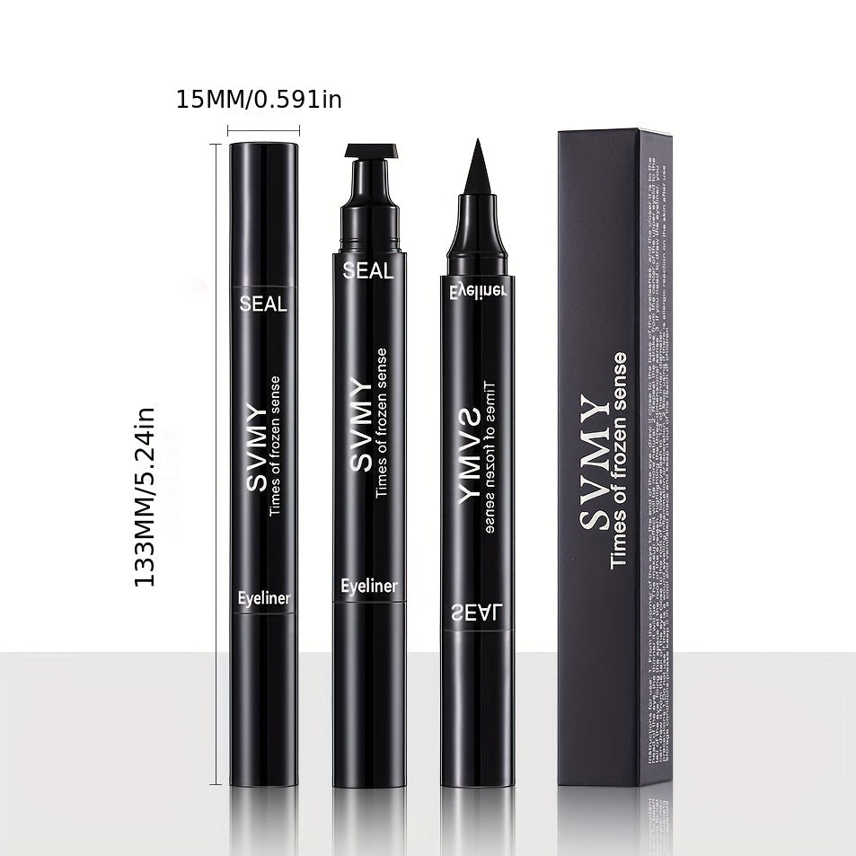 Liquid Eyeliner Pen Women Waterproof Long-Lasting Dual-Tip Black