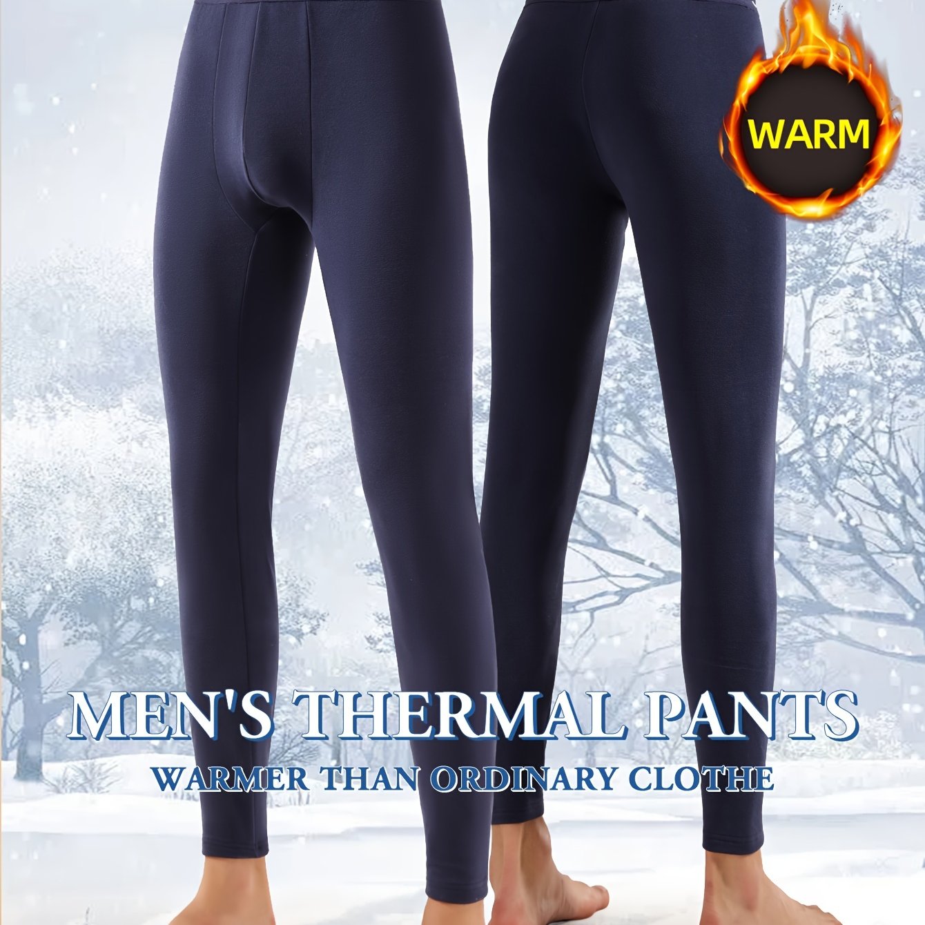 Erkaklar uchun yupqa terma shimlar, iliq flis bilan qoplangan legging uslubida, cho'ziluvchan polyester/spandex aralashmasidan tayyorlangan, kulrang rangda. Qishki qulaylik va norasmiy kiyim uchun mukammal.