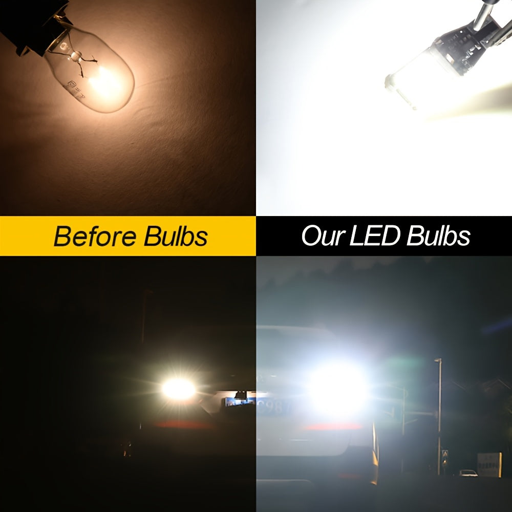 2Pcs T15 W16W 921 912 Car LED Turn Signal Bulb White 12V Backup Parking