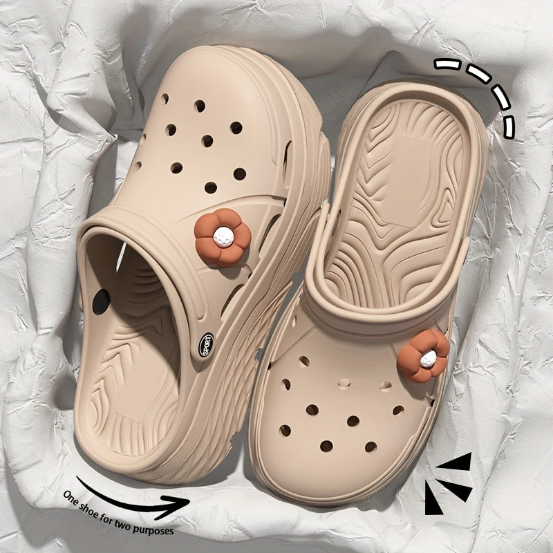 Women's Slip-On Platform Sandals All-Season Non-Slip Lightweight Casual Shoes