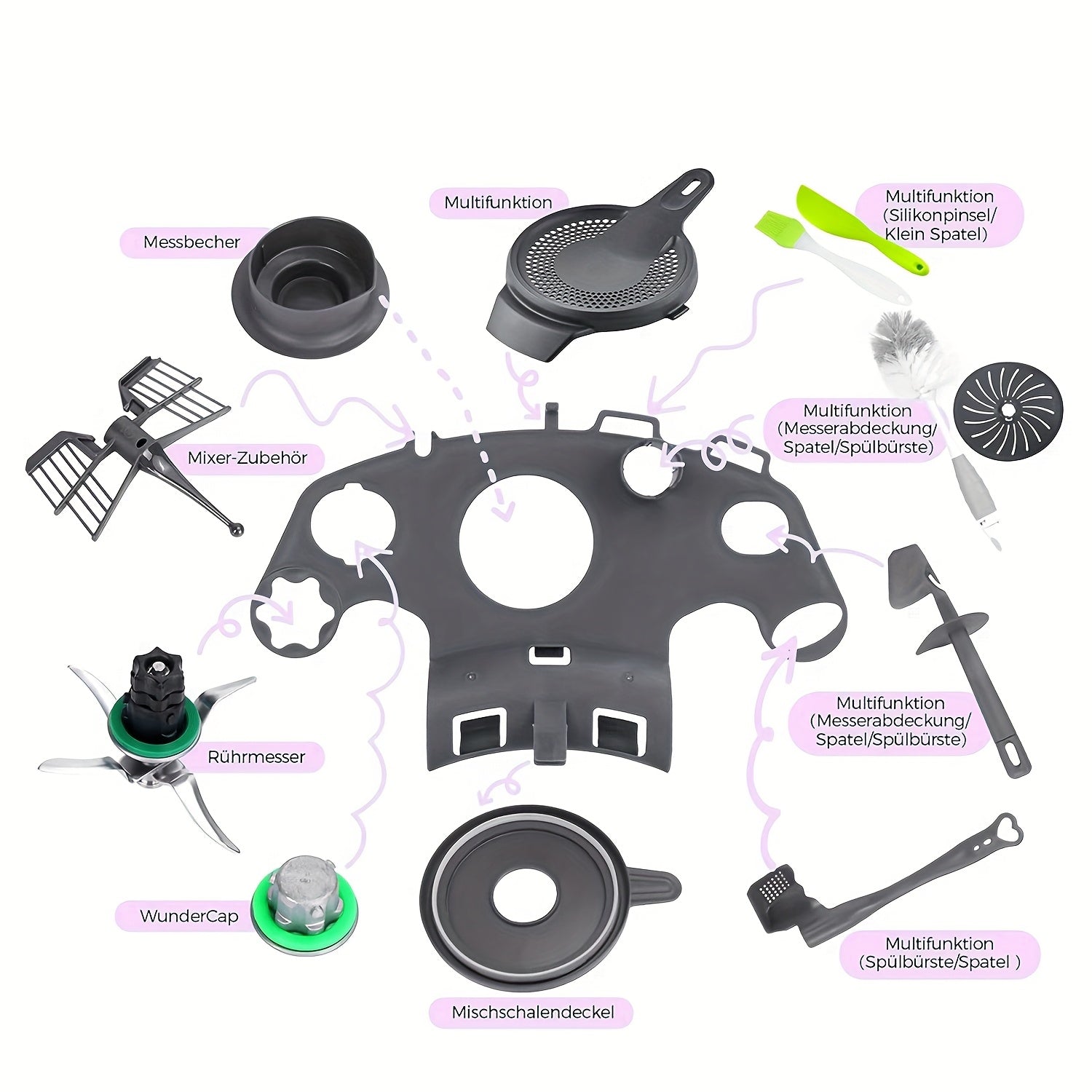 Органайзер для аксессуаров для кухонных инструментов TM5 и TM6, пластиковая стойка