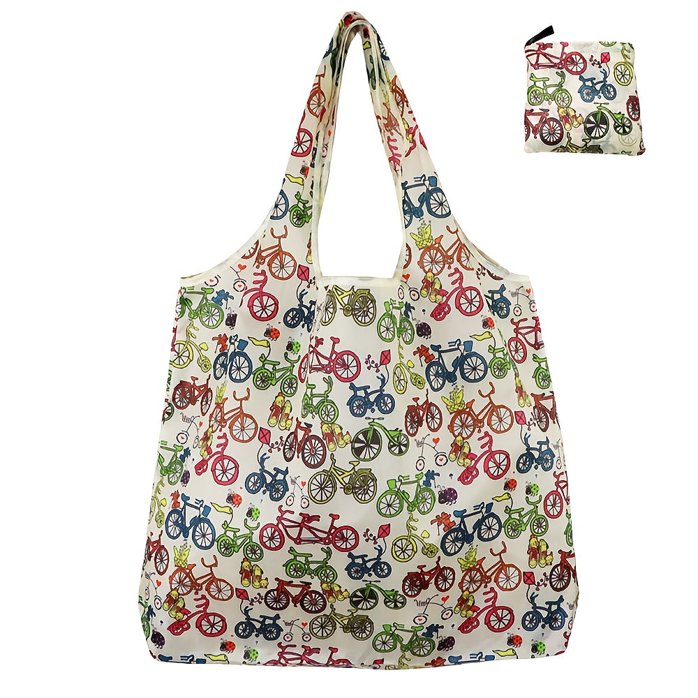 Katta sig'imli to'rtburchakli polyester xarid sumkasi, tutqichlari bilan egiluvchan oziq-ovqat sumkasi, suv o'tkazmaydigan va yuviladigan, sayohat, piknik, lager va ochiq havoda yuklash uchun mukammal.