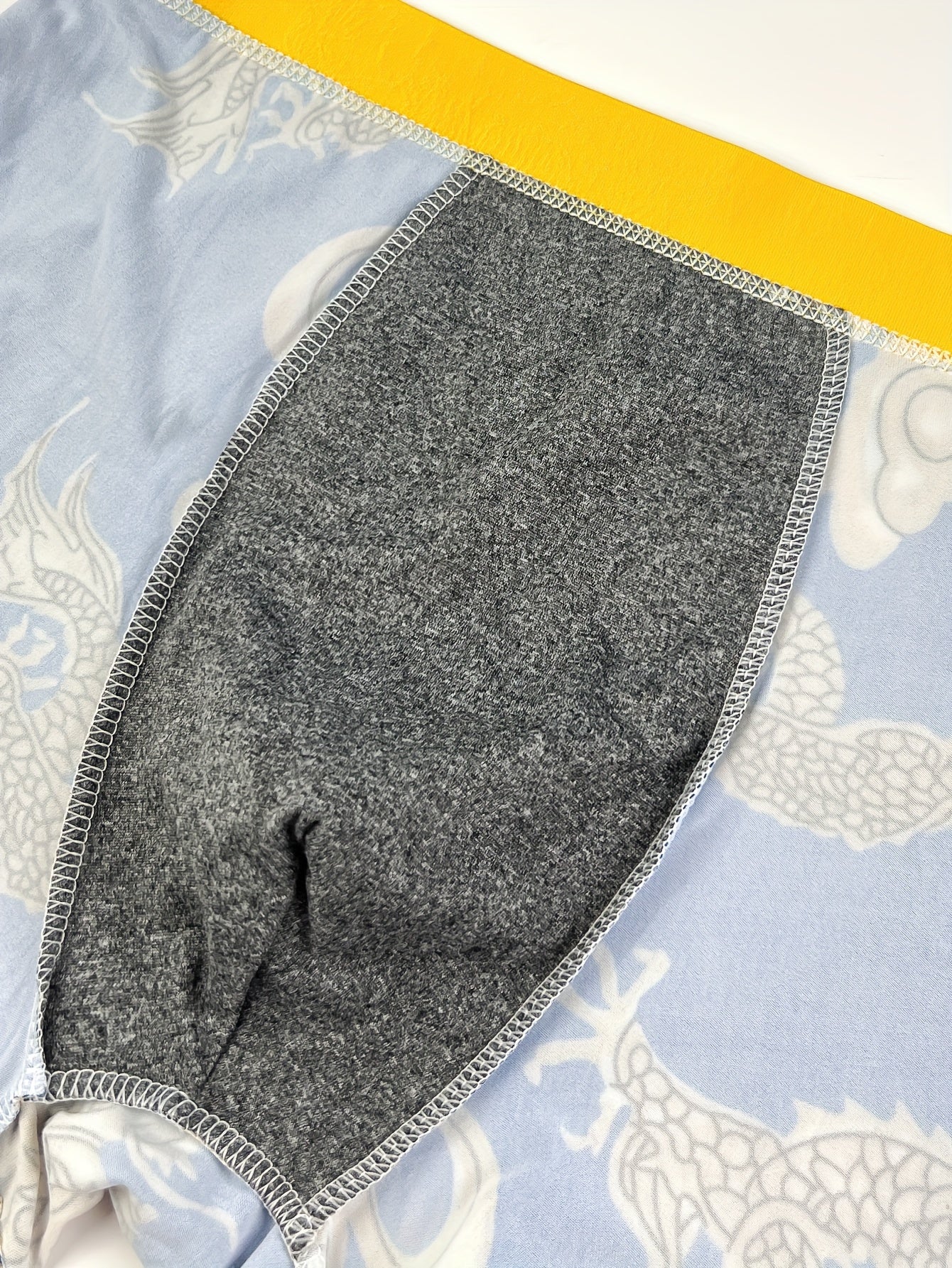 Men's Dragon Print Boxer Briefs 4-Pack Breathable Stretch Knit Fabric