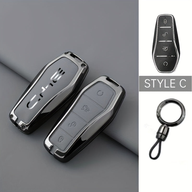 Universal Faux Leather Car Key Cover Protective Case with Anti-Drop Feature