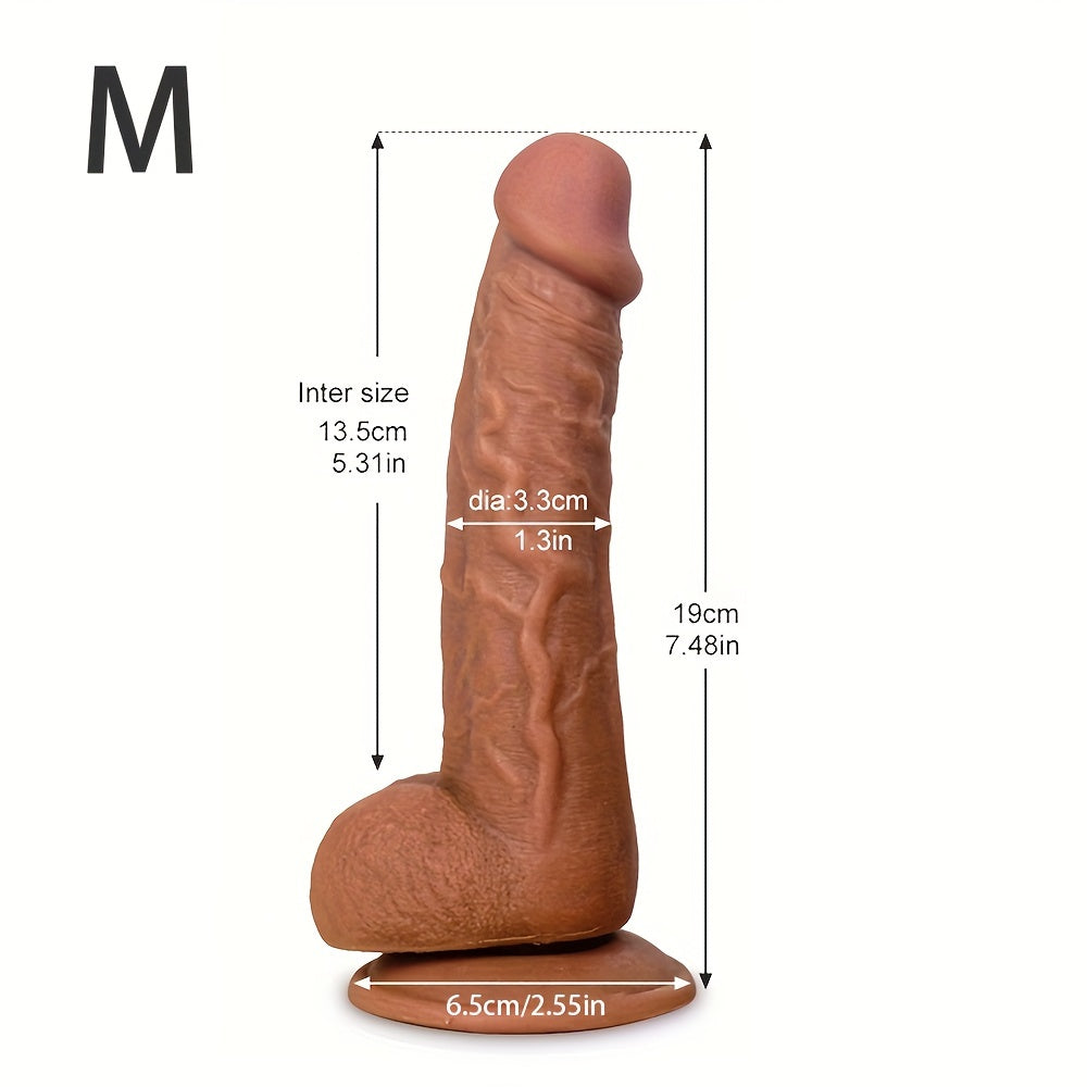 Female Soft Realistic Dildo with Suction Cup for Masturbation