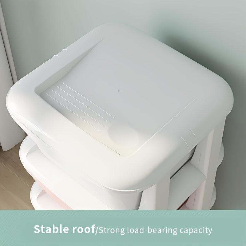 Plastic Drawer Storage Organizer 3/4/5/6 Tiers in White Blue Pink Teal