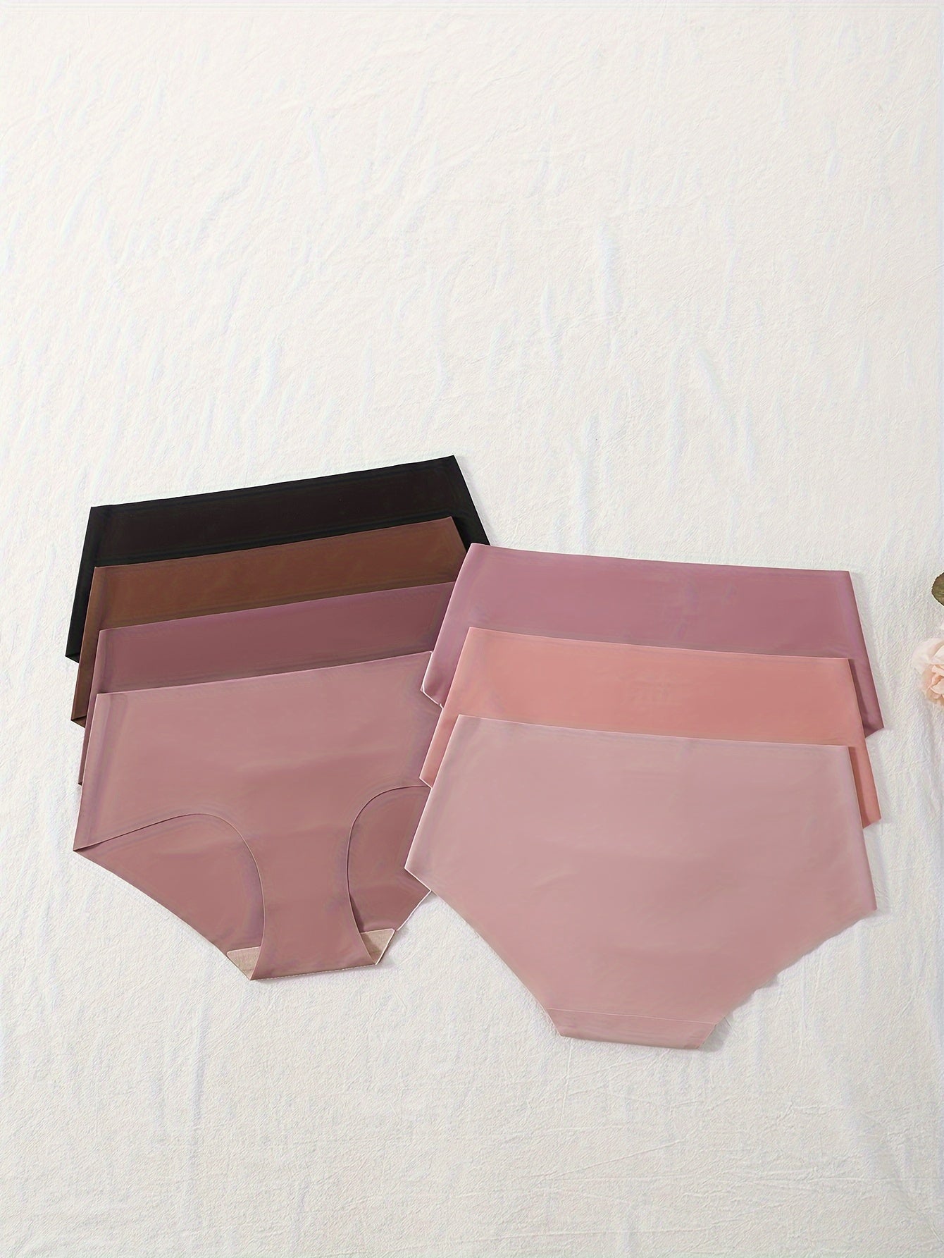 7-Piece Seamless Briefs for Women Breathable Stretchy Solid Color Underwear