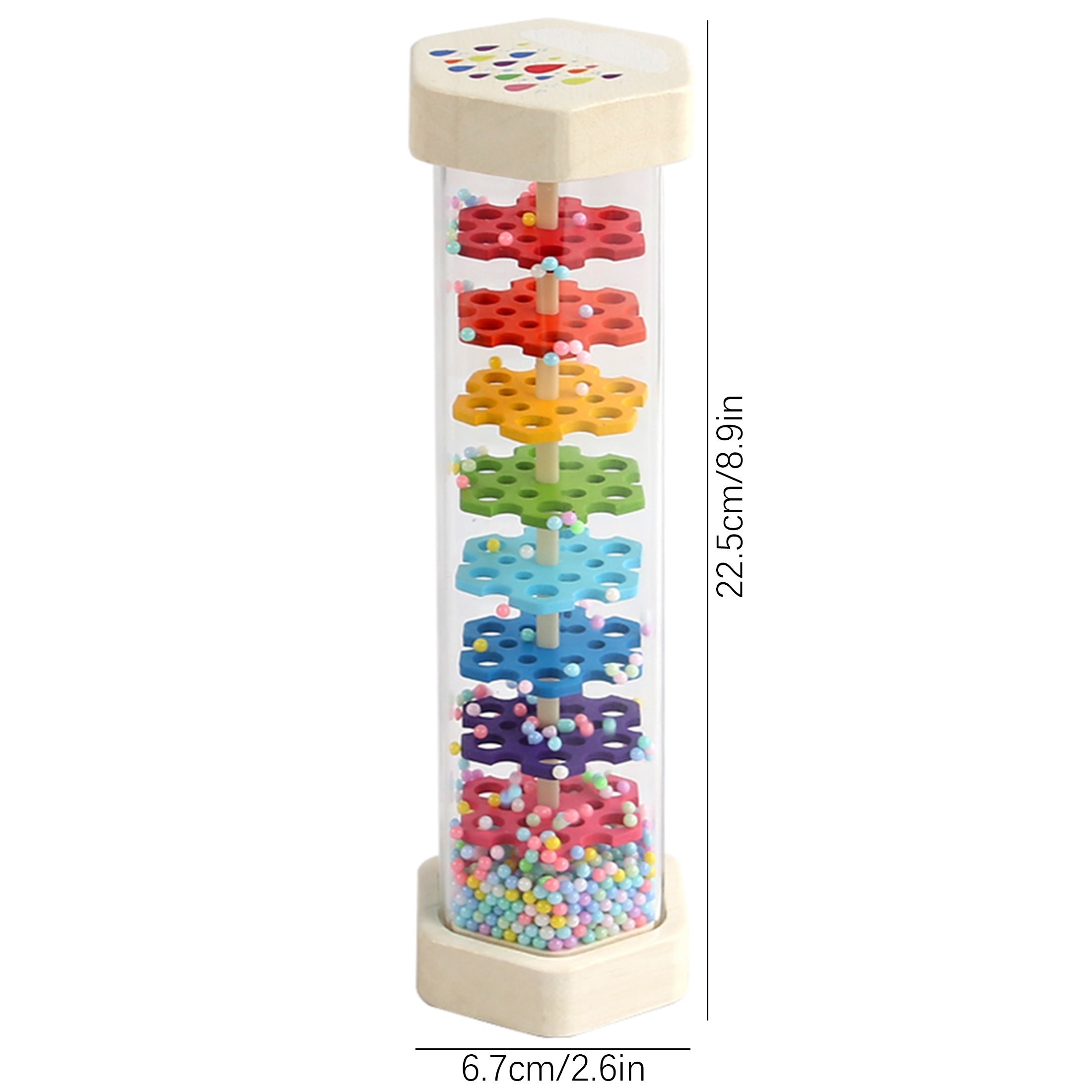 Musical Baby Toy Rain Sound Wooden Tube Sandbell for Infants