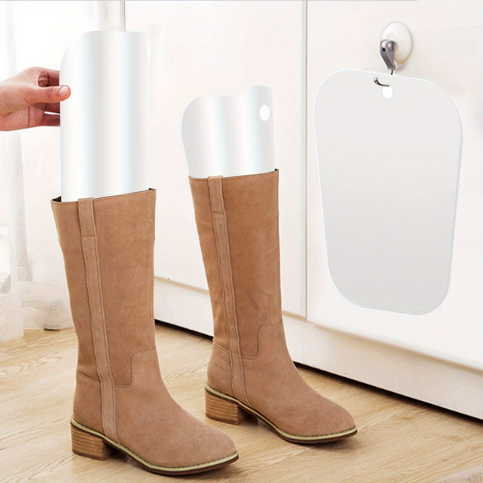 4pcs Breathable Plastic Boot Shapers Reusable Shoe Inserts for Men and Women